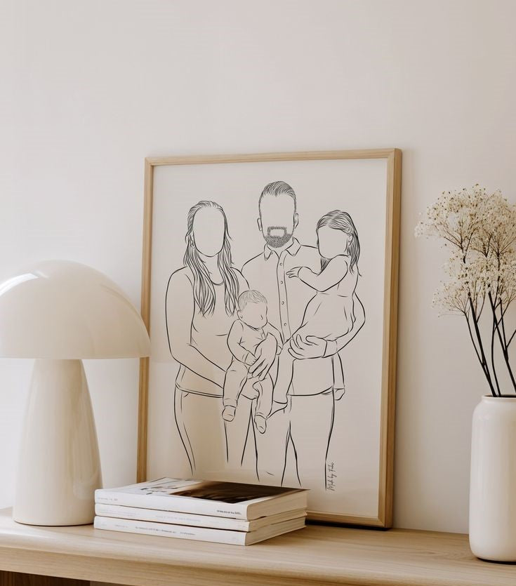 Line Art Portrait Frame