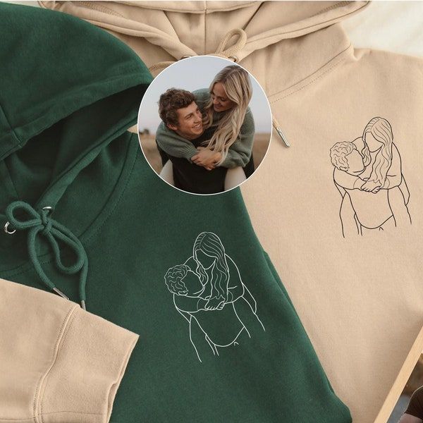 Couples’ Custom Embroidered Hoodie
