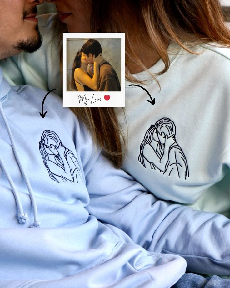 Couples’ Custom Embroidered Sweatshirt
