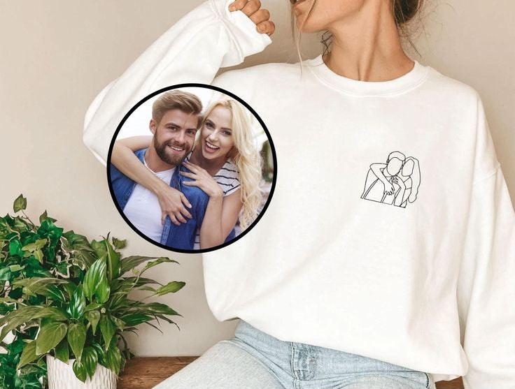 Couples’ Custom Embroidered Sweatshirt