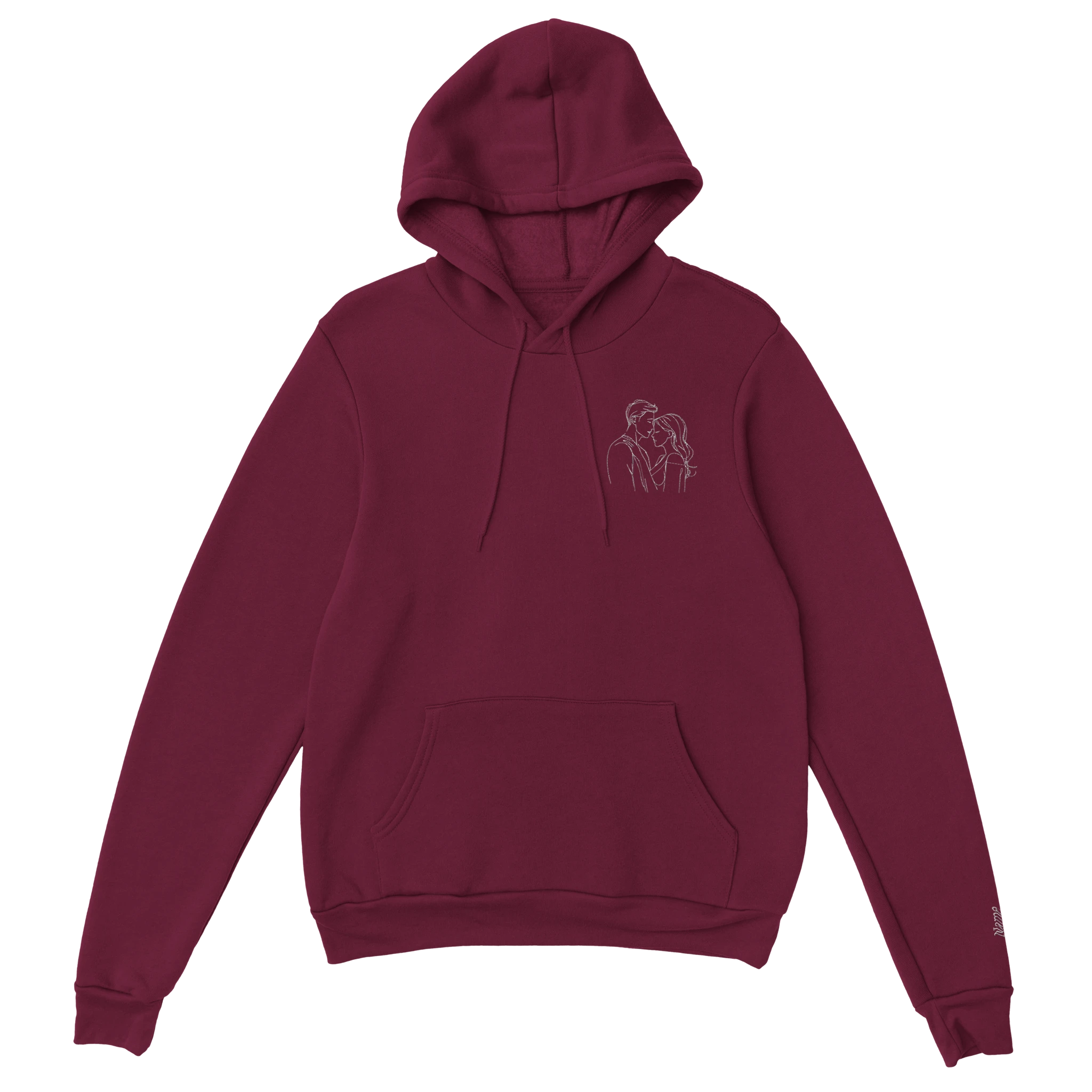 Couples’ Custom Embroidered Hoodie