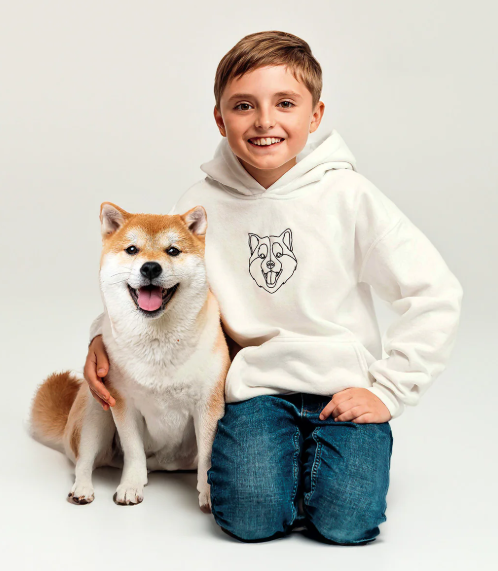 Pet Lover Custom Embroidered Hoodie - Kids Size