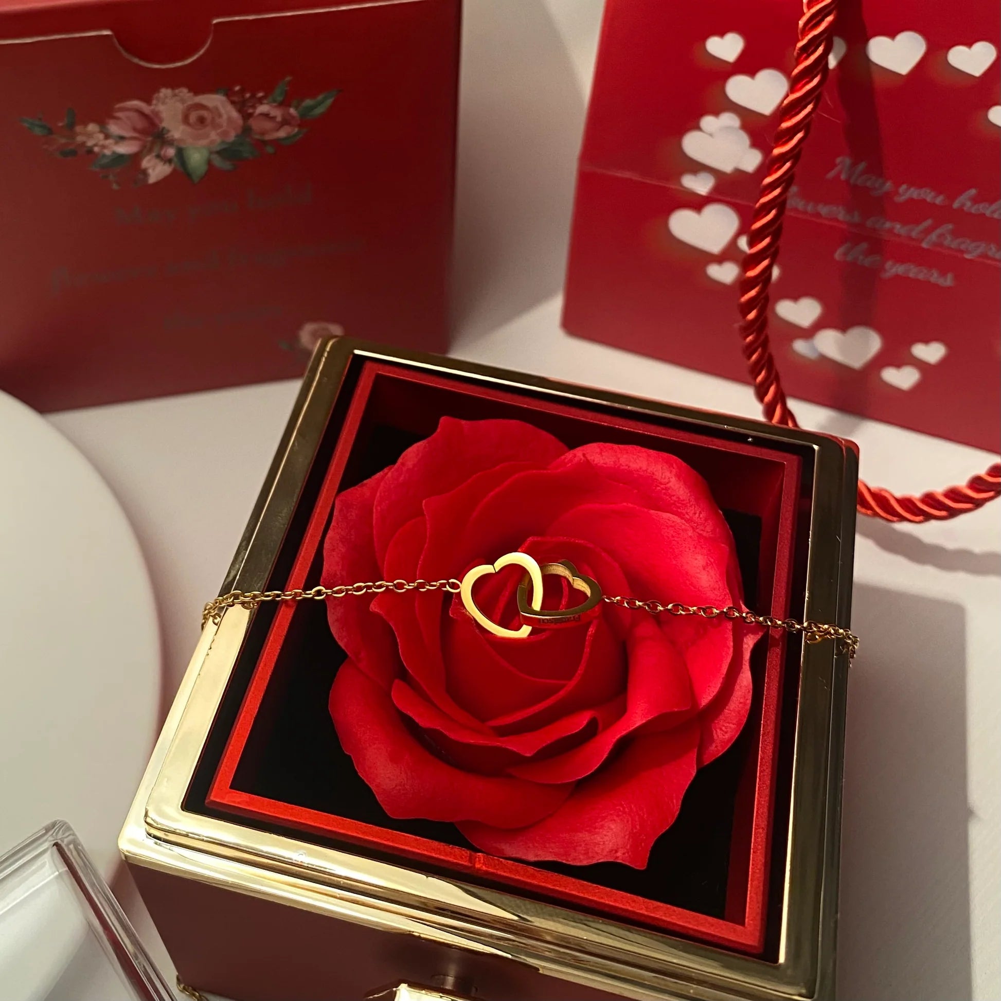Eternal Love Necklace – Engraved Necklace with Real Rose