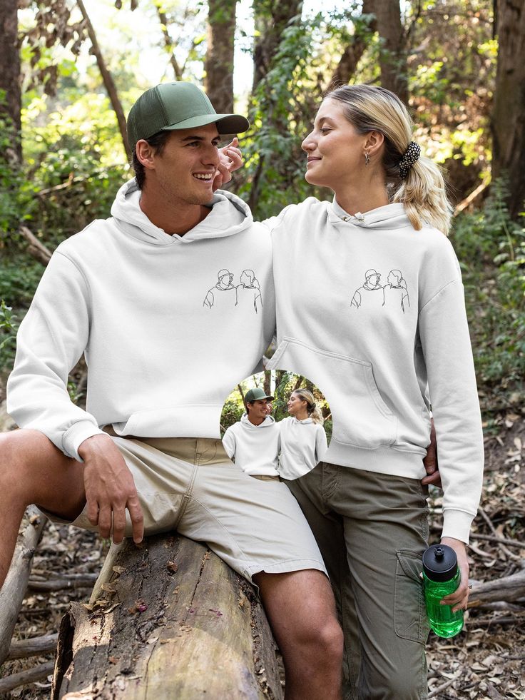 Couples’ Custom Embroidered Hoodie