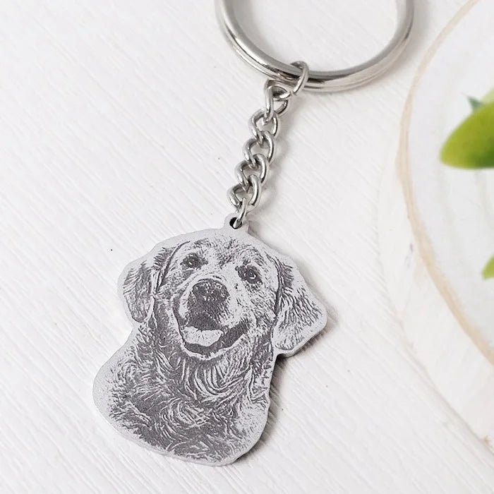 Custom Pet Portrait Keychain