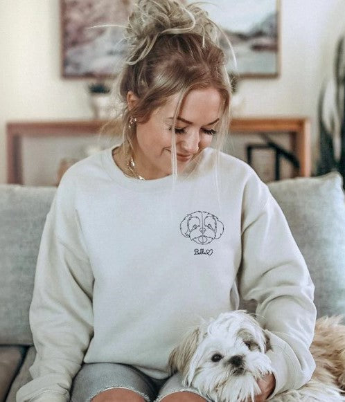 Pet Lover Custom Embroidered Sweatshirt