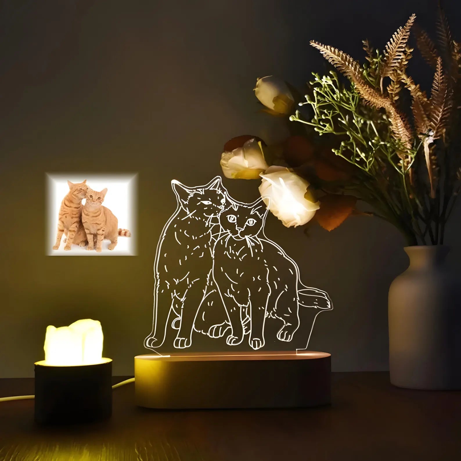 Custom Pet Line Art 3D Lamp