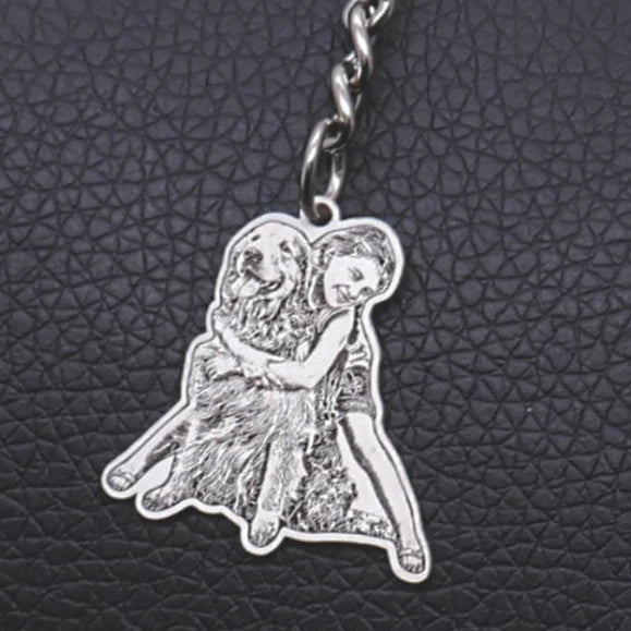 Custom Pet Portrait Keychain