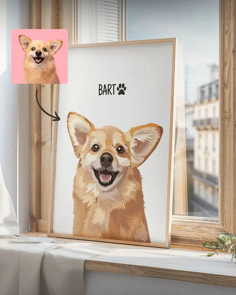 Custom Pet Portrait Frame